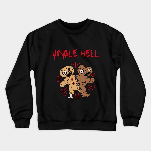 Jingle hell, scary Christmas, funny Crewneck Sweatshirt by Rising_Air